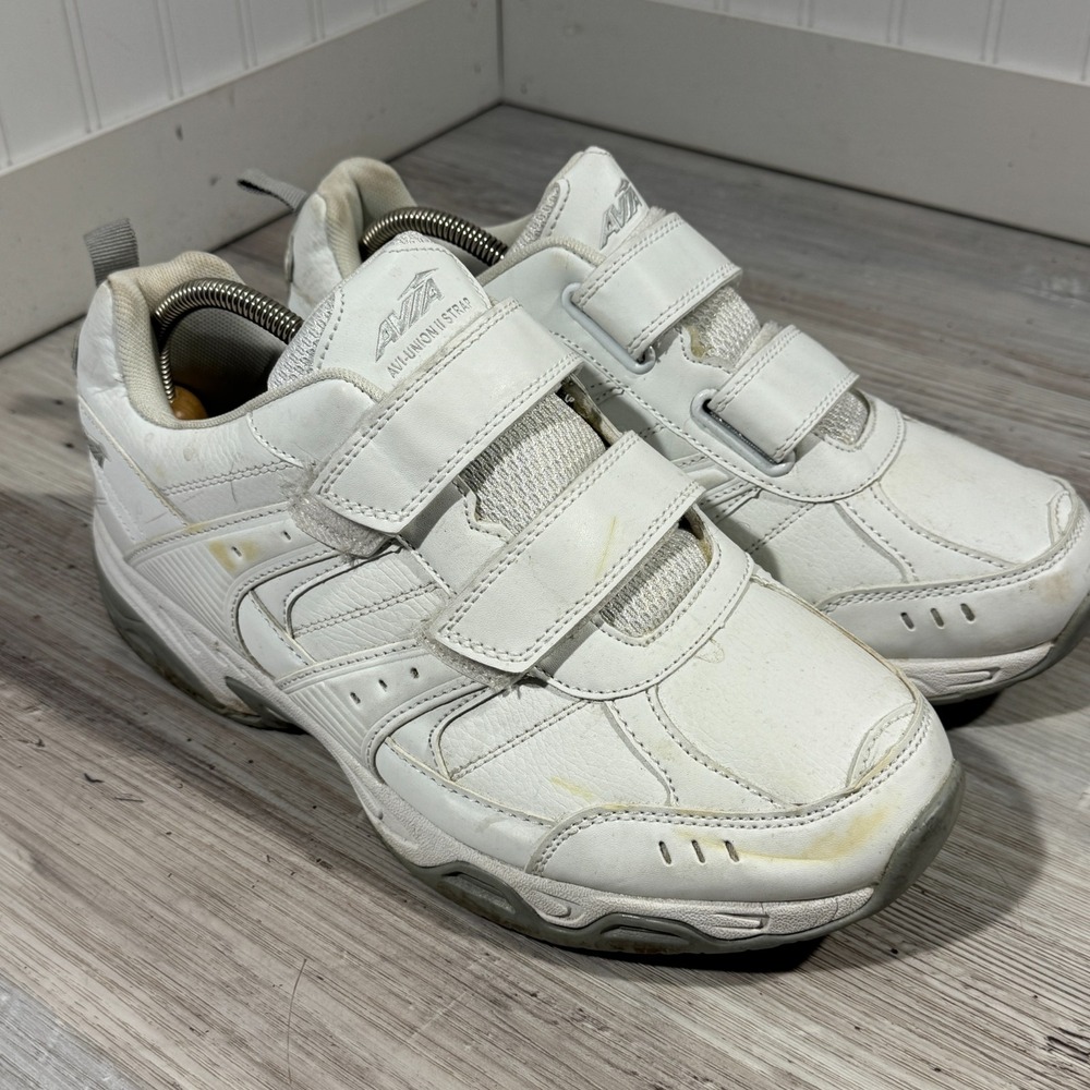 Avia Strap Sneakers Avi-Union Strap II‎ White Men's Sz 11 EEEE